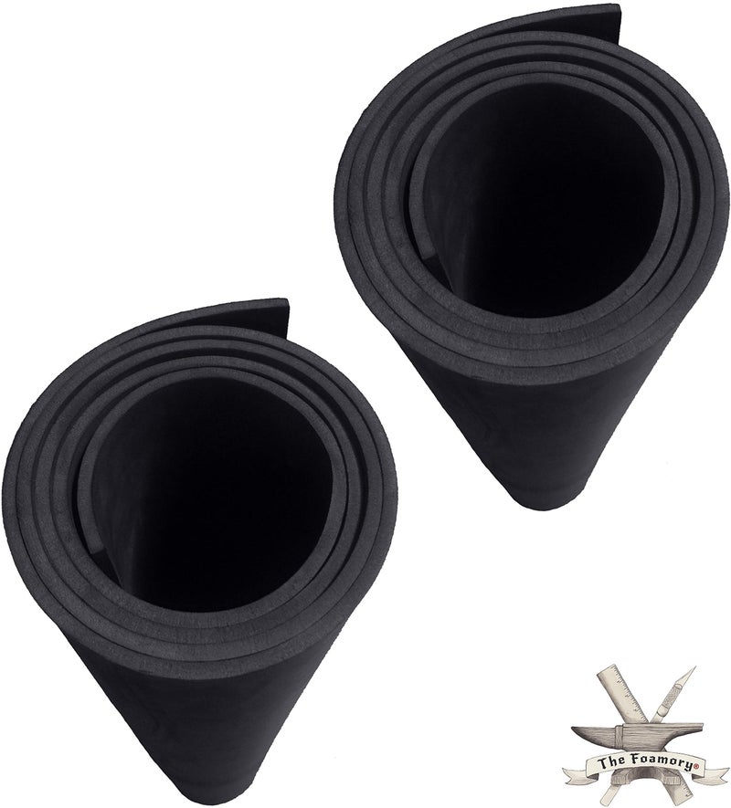 The Foamory 2-Pack Shape Retention EVA Cosplay Foam - 6mm Thick (Black) X-Large 35â€x59â€ High Density EVA Craft Foam Sheets - Premium 85 kg/m3 Heat Shape Material for DIY, Con or Halloween Costumes - The Foamory - Image 1
